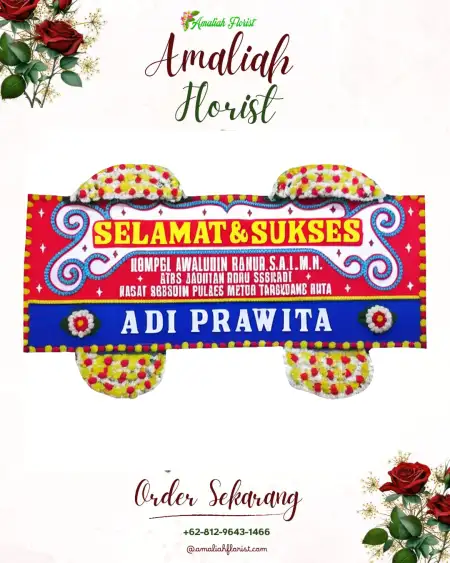 Papan Bunga Ucapan Selamat Gubu Kusuma